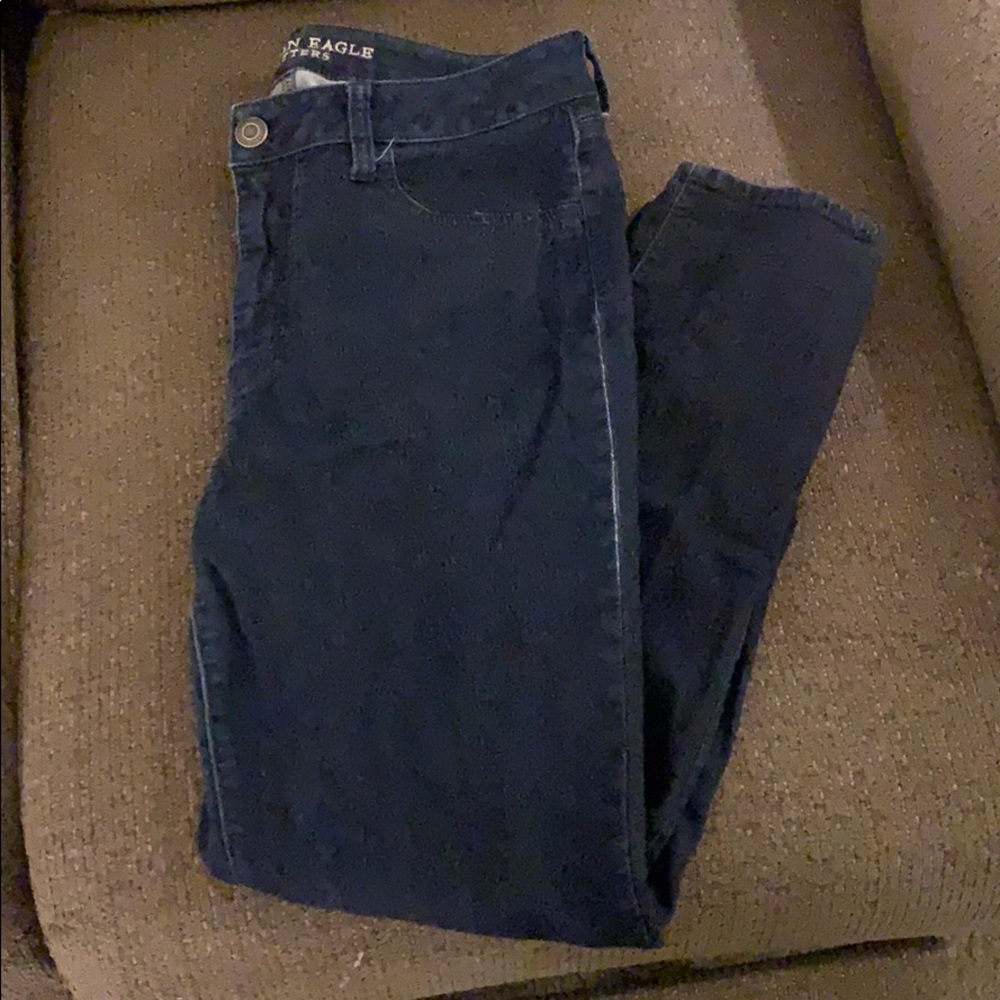 American Eagle dark wash high rise leggings